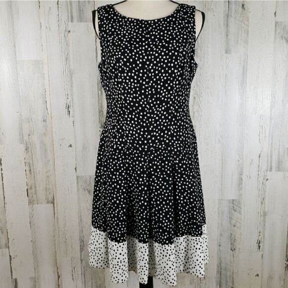 Ralph Lauren Retro Polka Dot Dress Sz 10 - Picture 1 of 10